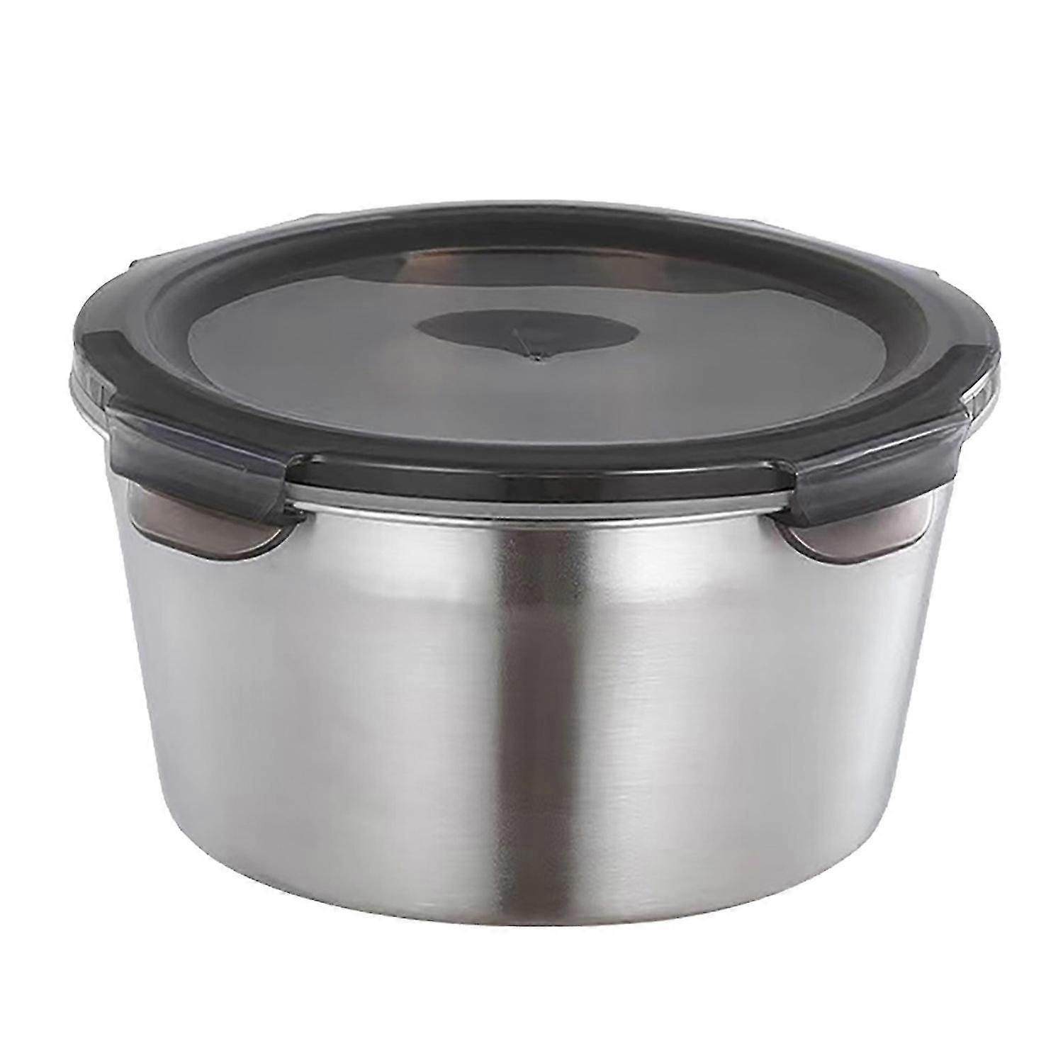 400ml/600ml/1100ml/2100ml Lunch Bowl Double Layer Smooth Surface Sealed Lid Anti-Rust Stainless