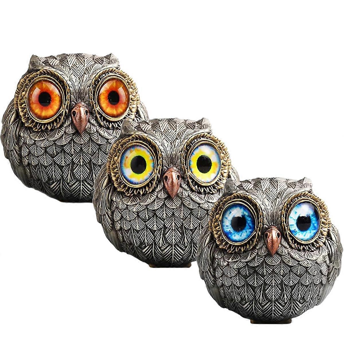 Lucky Owl Guardian Owl Statue, Mini Owl Statue Bird Ornament