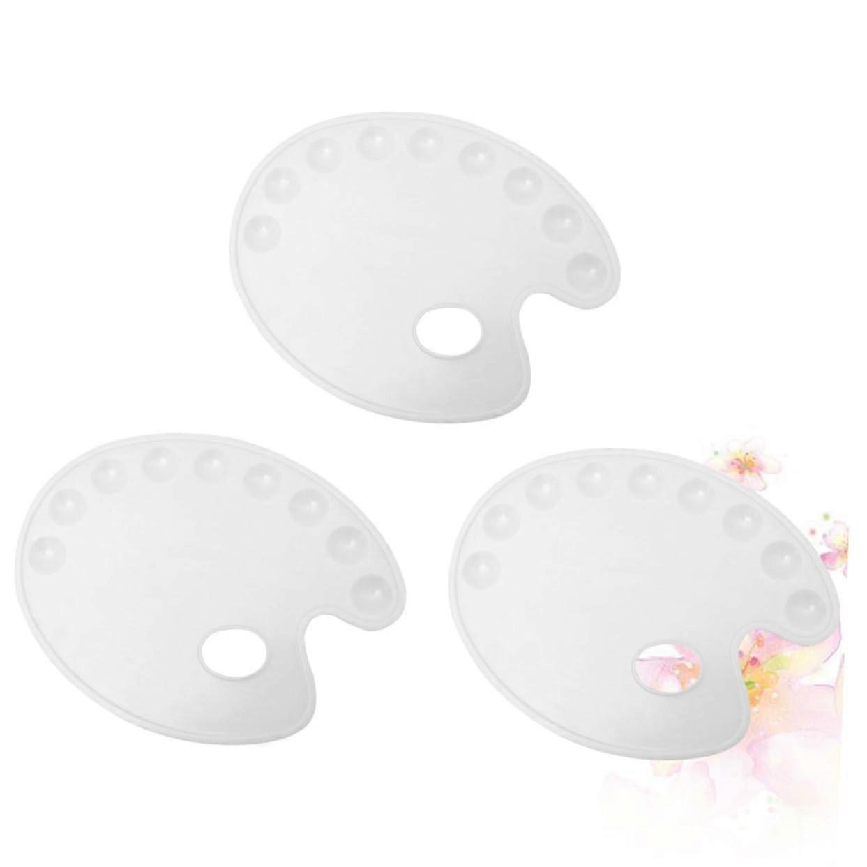 3PCS Color Mixing Board Art Paint Mixing Tray Palette for Home School Use, Durable Plastic, Easy Clean