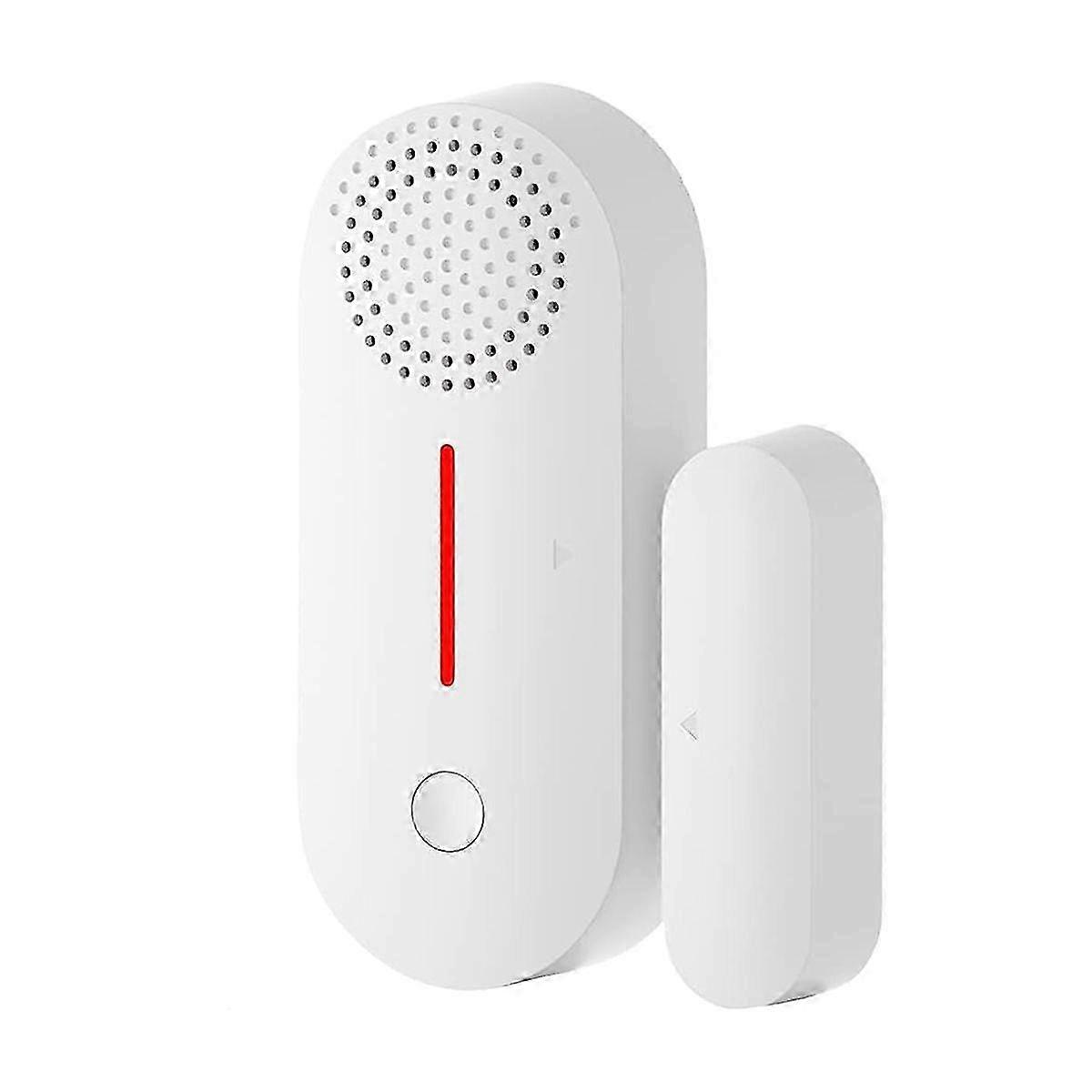 Wireless WiFi Magnetic Door Window Alarm Sensor, Compatible with Tuya Smart Home Security System