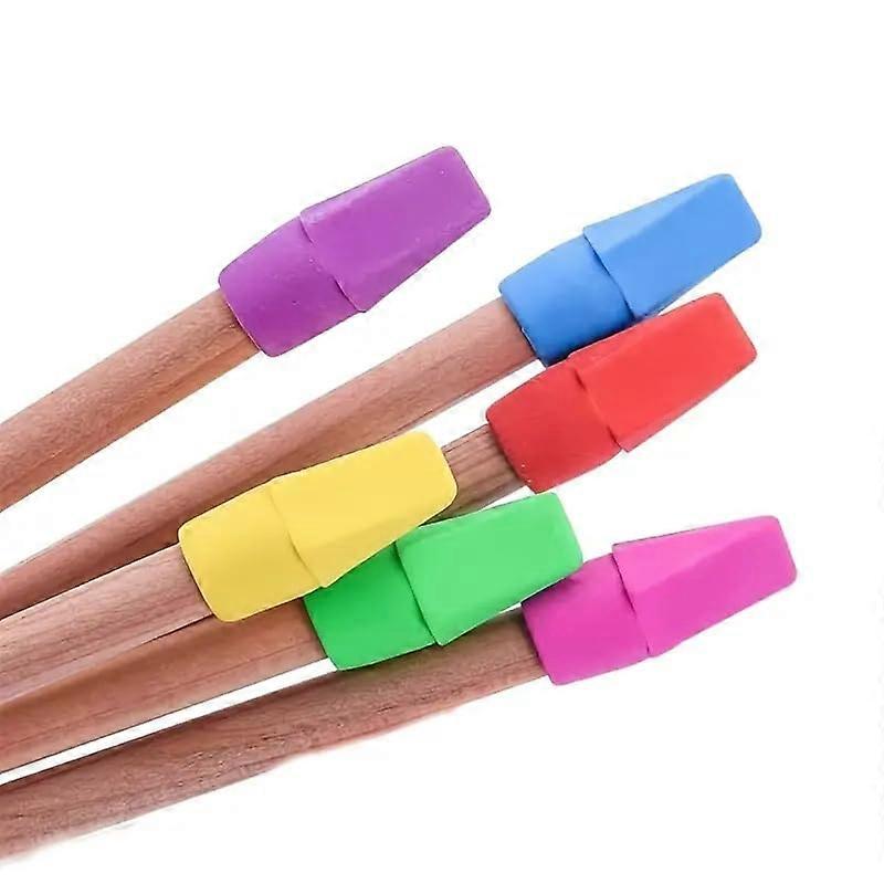 50pcs Colorful Pencil Top Rubber Cap Eraser Convenient Caps Eraser for Students, Brighten Your Writing Experience