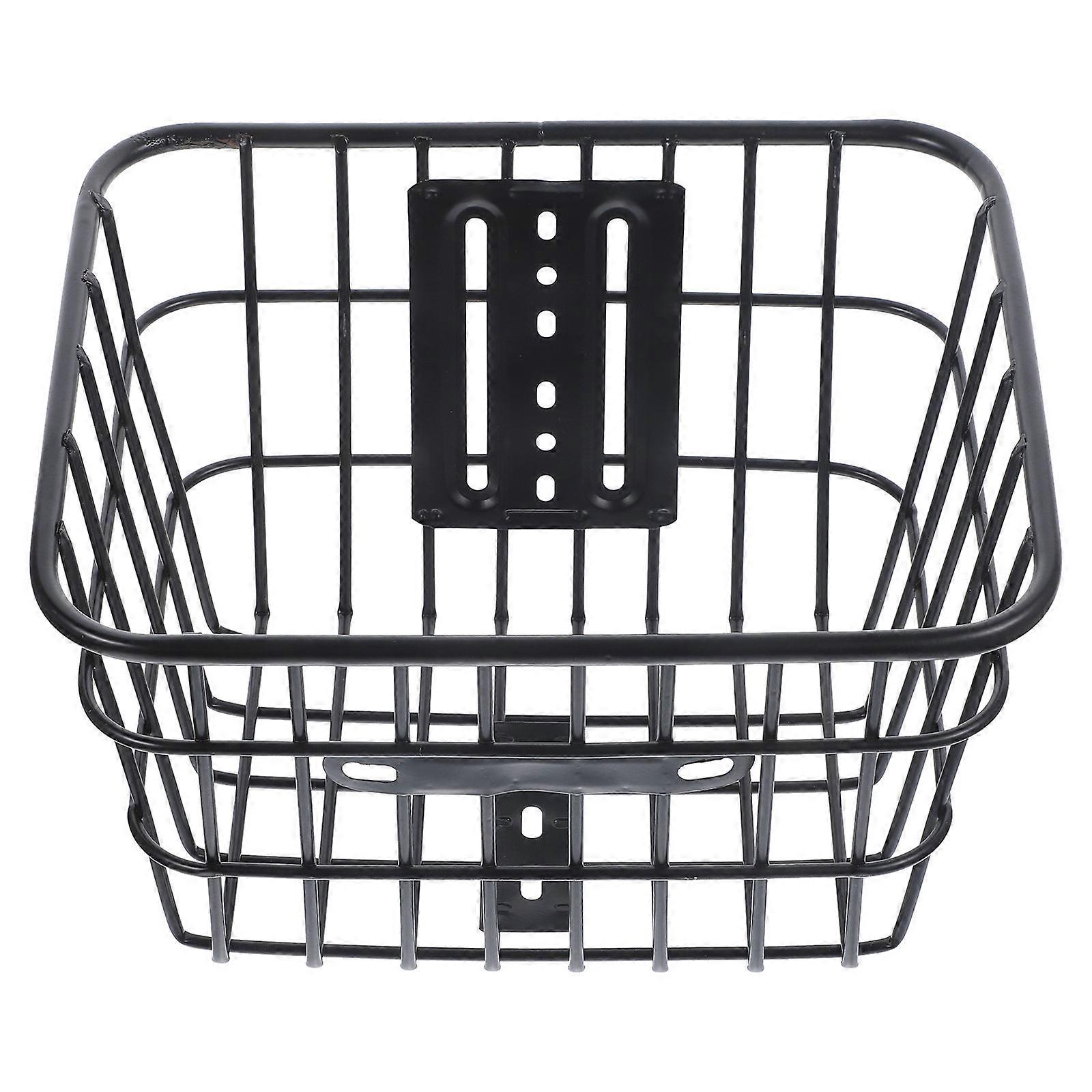 Folding Iron Bike Basket Durable Front Handlebar Storage for Lightweight Items Universal Fit for All Bicycles Convenient Accessory for Leisure Cycling