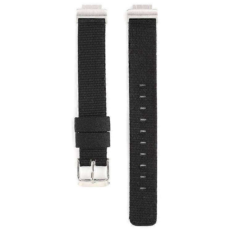 Nylon Canvas Watch Band with Metal Buckle Compatible For Fitbit Inspire HR