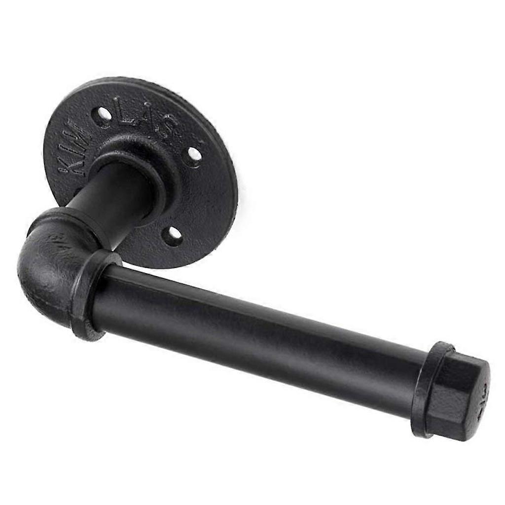 Multifunctional Toilet Paper Holder Wall Hanging Tissue Roll Dispenser Rustic Towel Bar Plastic Wrap Holder Save Space