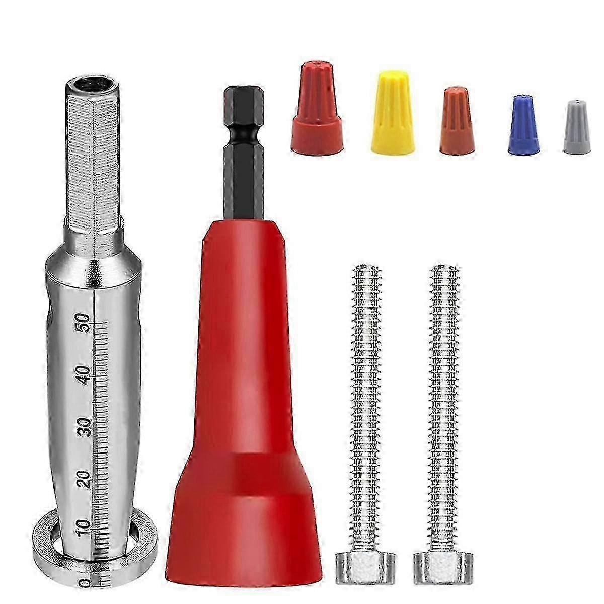 2Pcs Drill Wire Stripping Twisting Tools with 50Pcs Wire Caps, Fast Electric & Hand Wi