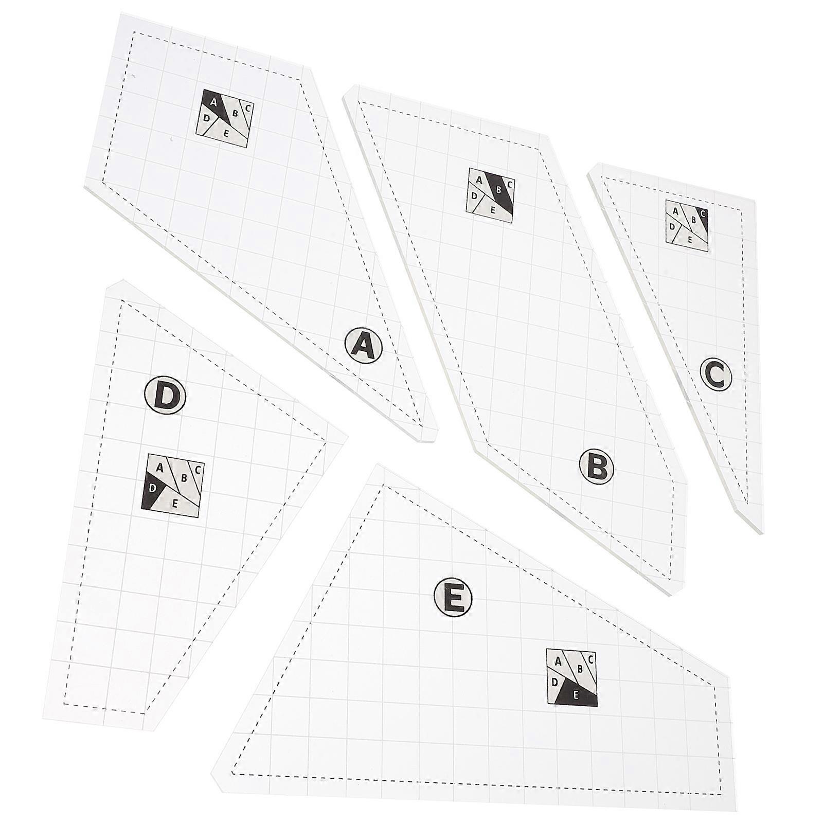 Here's a polished product description for your **5pcs Acrylic Quilting Ruler Set**:
### π 5pcs Acrylic Quilting Ruler Set β Clear Cutting