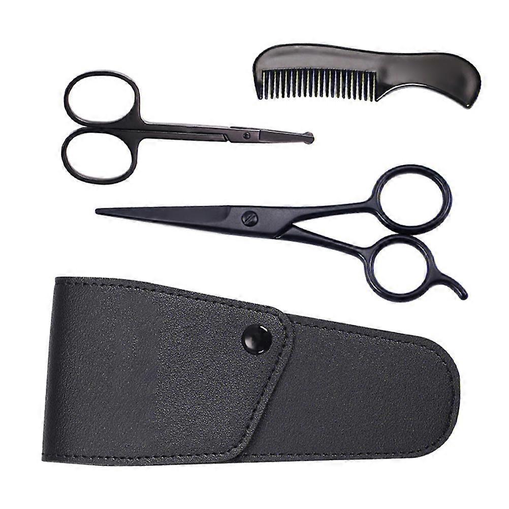 Professional Beard Grooming Set, Reliable Scissors and Comb for Routine