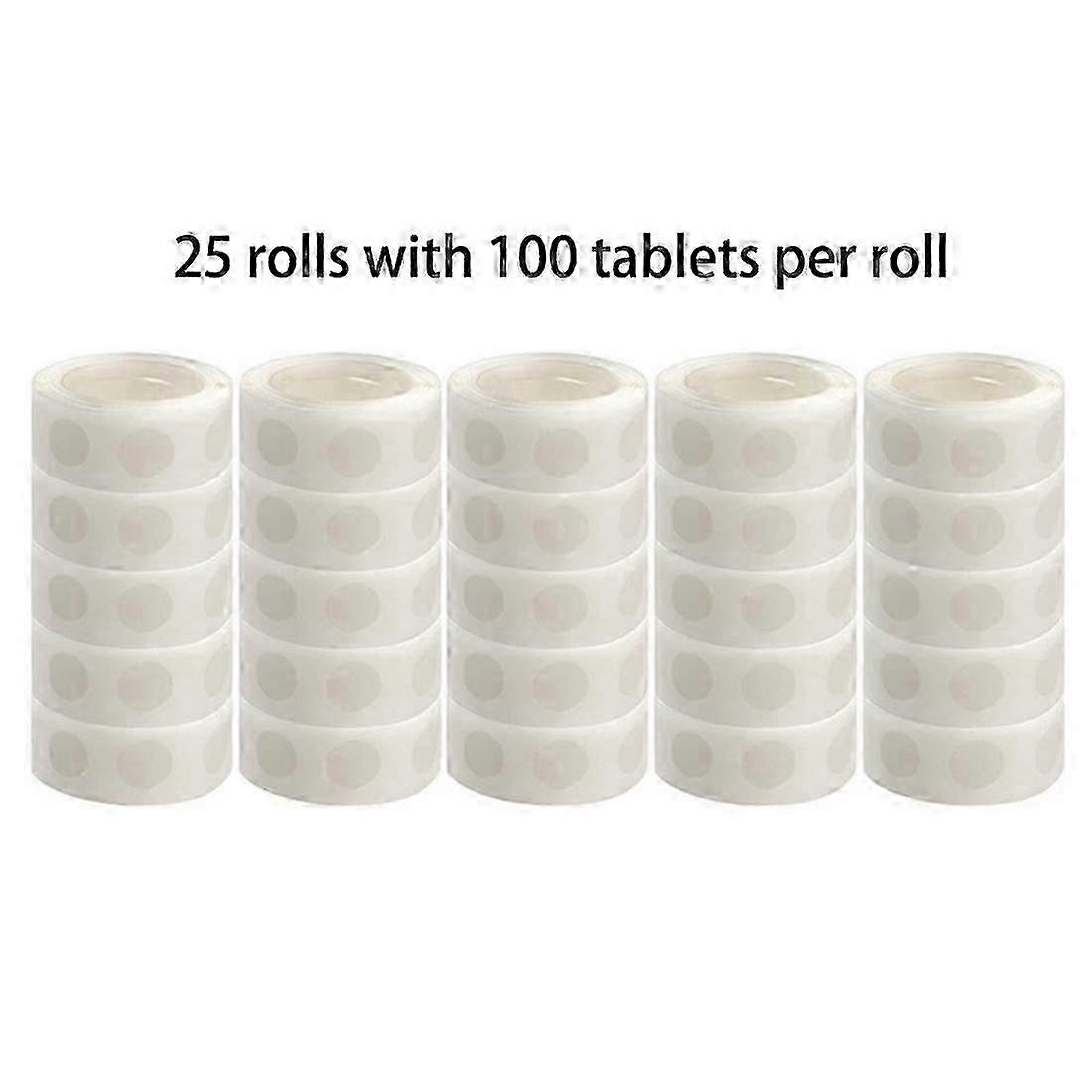 25 Rolls of Clear Balloon Adhesive Dots Removable Double-Sided Glue Tape for Crafting and Decoration