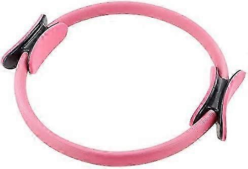 ピラティス リング レジスタンス トレーニング用ヨガ サークル、さまざまなブランドに対応、直径 38cm、ピンク色