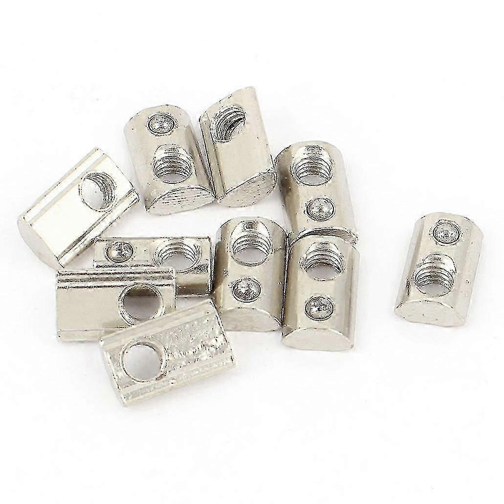 10pcs M5 T-Slot Nuts 20 Series Ball Spring Slide-in 13.6x8.5x4.3mm