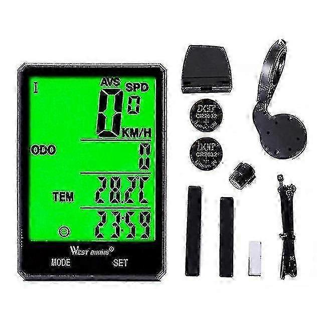Bicycle Computers Bike Computer Waterproof Lcd Backlight Cycle Measurable Temperature Stopwatch Bracket Type A1
