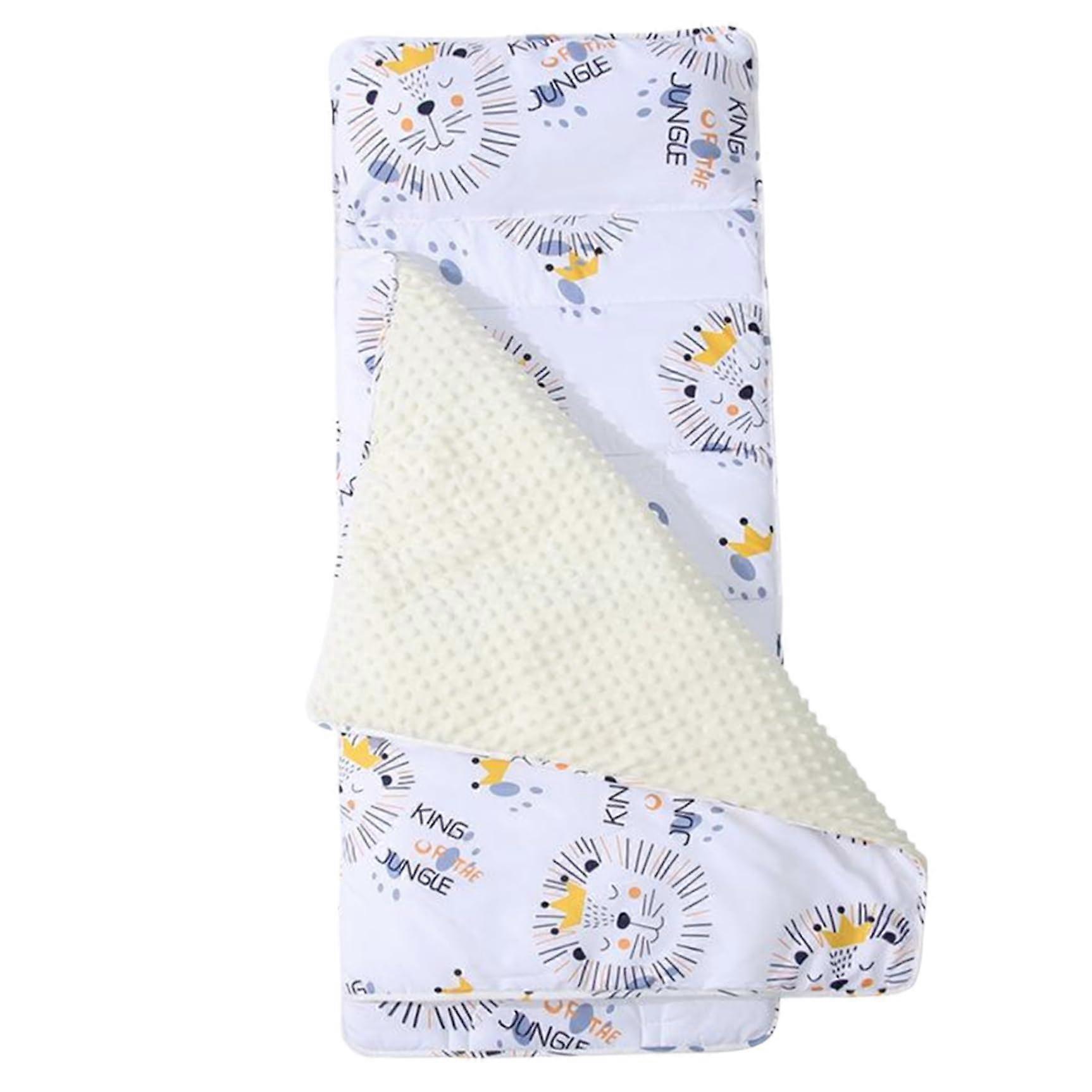 Toddler Nap Mat with Pillow, Blankets, Handle, 47x20cm, for Daycare, Travel