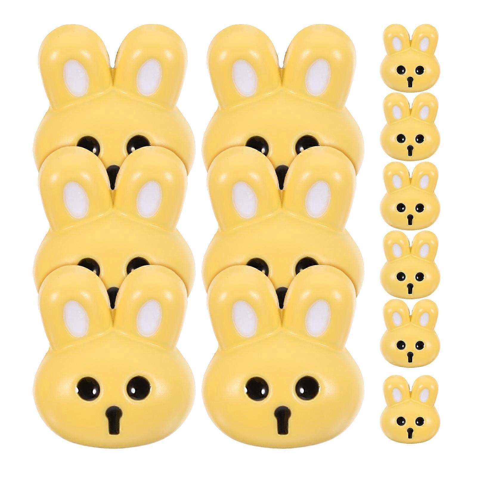 12pcs Rabbit Shaped Cartoon Resin Buttons for DIY Clothing Decoration – Easy to Sew, Versatile Crafting Supplies for Coats and Creative Projects