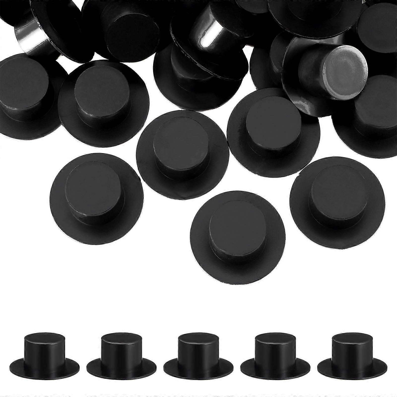 50pcs Mini Clown Hats Black Plastic Decoration for DIY Crafts Holiday Classroom Projects