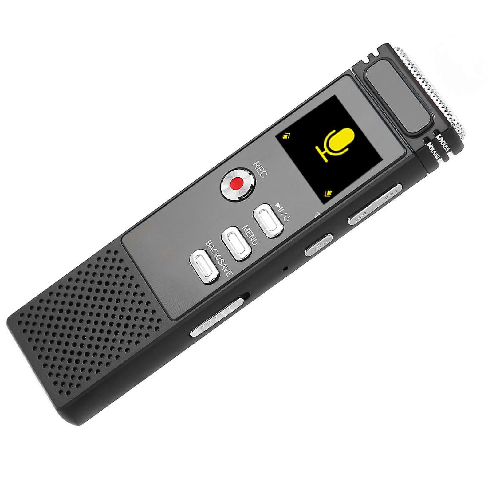 Digital Voice Recorder Voice Activated Noise Reduction HiFi Stereo Sound 300mAh USB Recording Device for Lecture Interview 16GB 