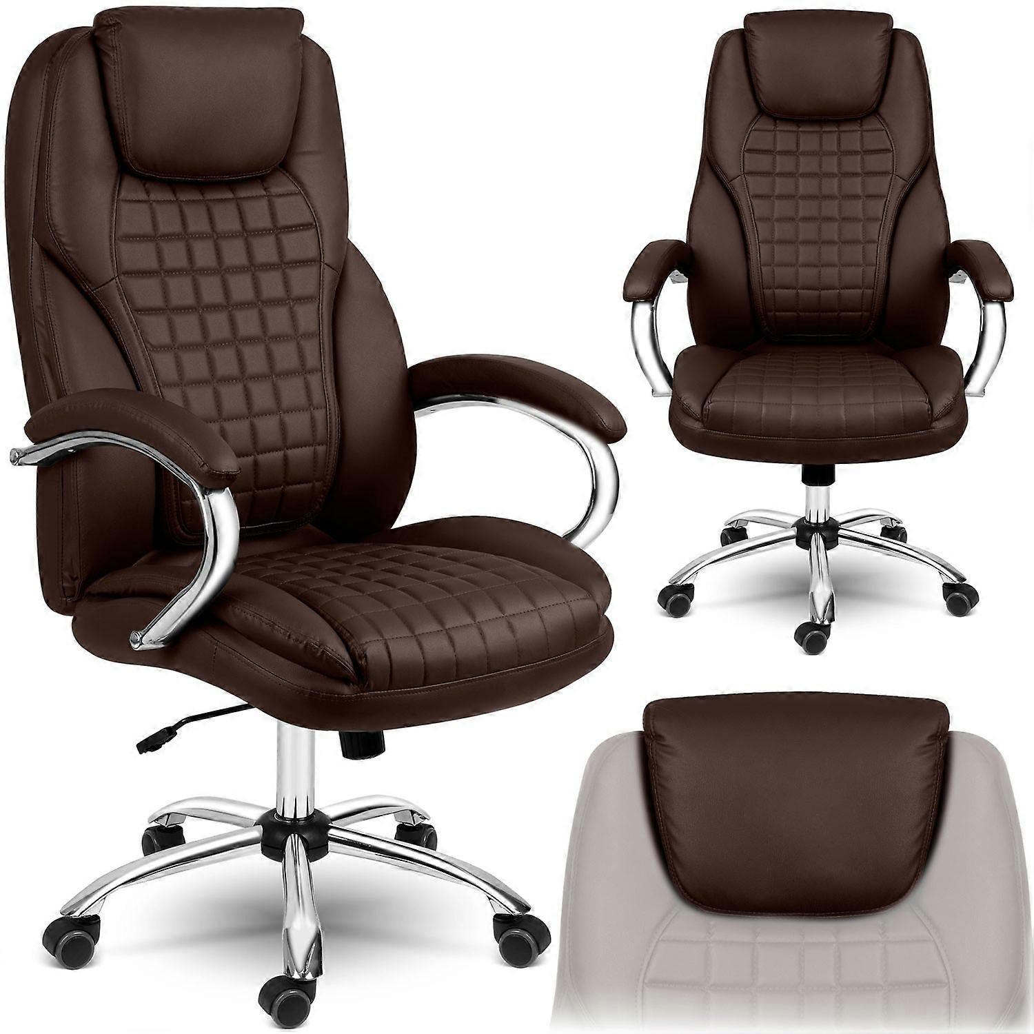 Chaise de bureau ergonomique Sofotel Batory - marron châtaignier