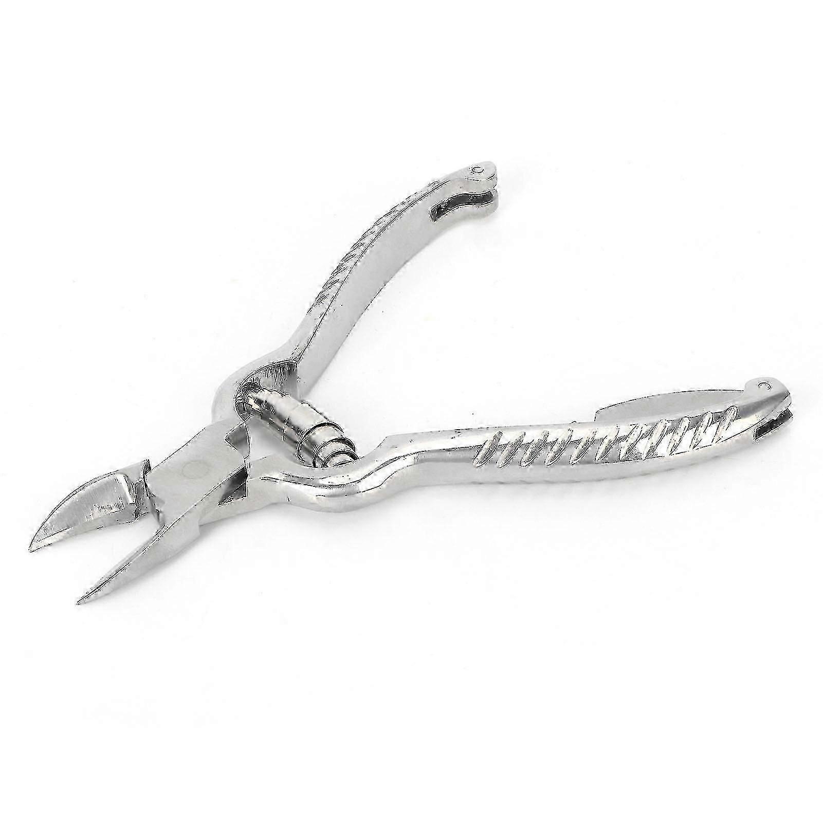 Grisunge-tannkutter i rustfritt stål, ergonomisk håndtak, buet, kalebassformet grise-tannkniper