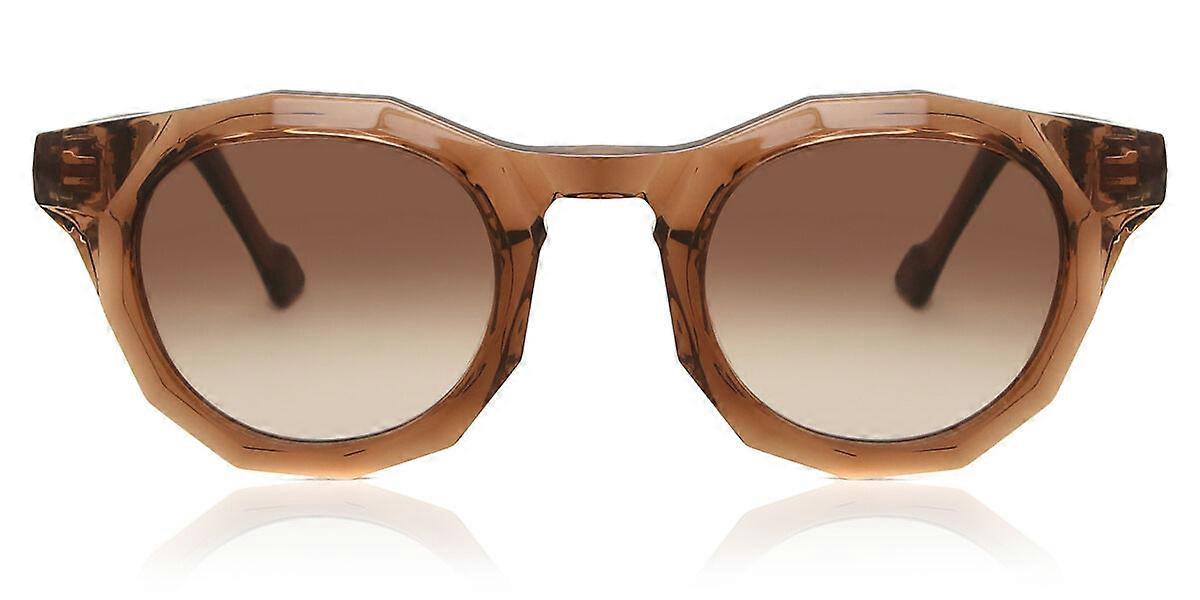 Yohji Yamamoto Slook 012 A002 Full Rim Transparent Brown Women Oval Sunglasses UV2 Original
