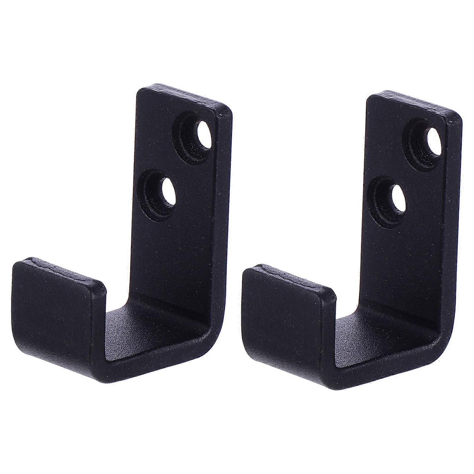 Barn Door Stay Roller Carbon Steel Sliding Door Floor Guide Smooth Sliding Black 2Pcs