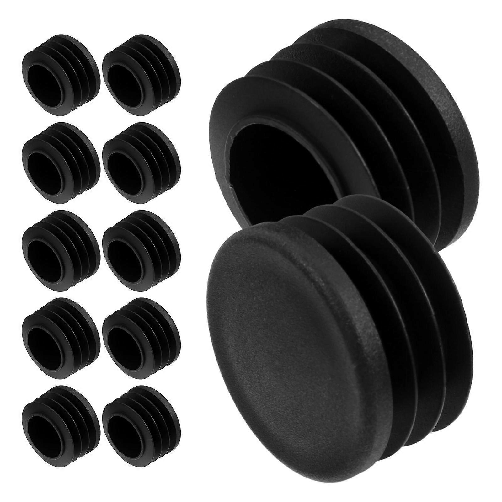 End Cap Plastic Plug Nut Round Tubing Plug Cap Protecting Fencing Easy Installation 3.20X3.20X1.70CM Black 20Pack