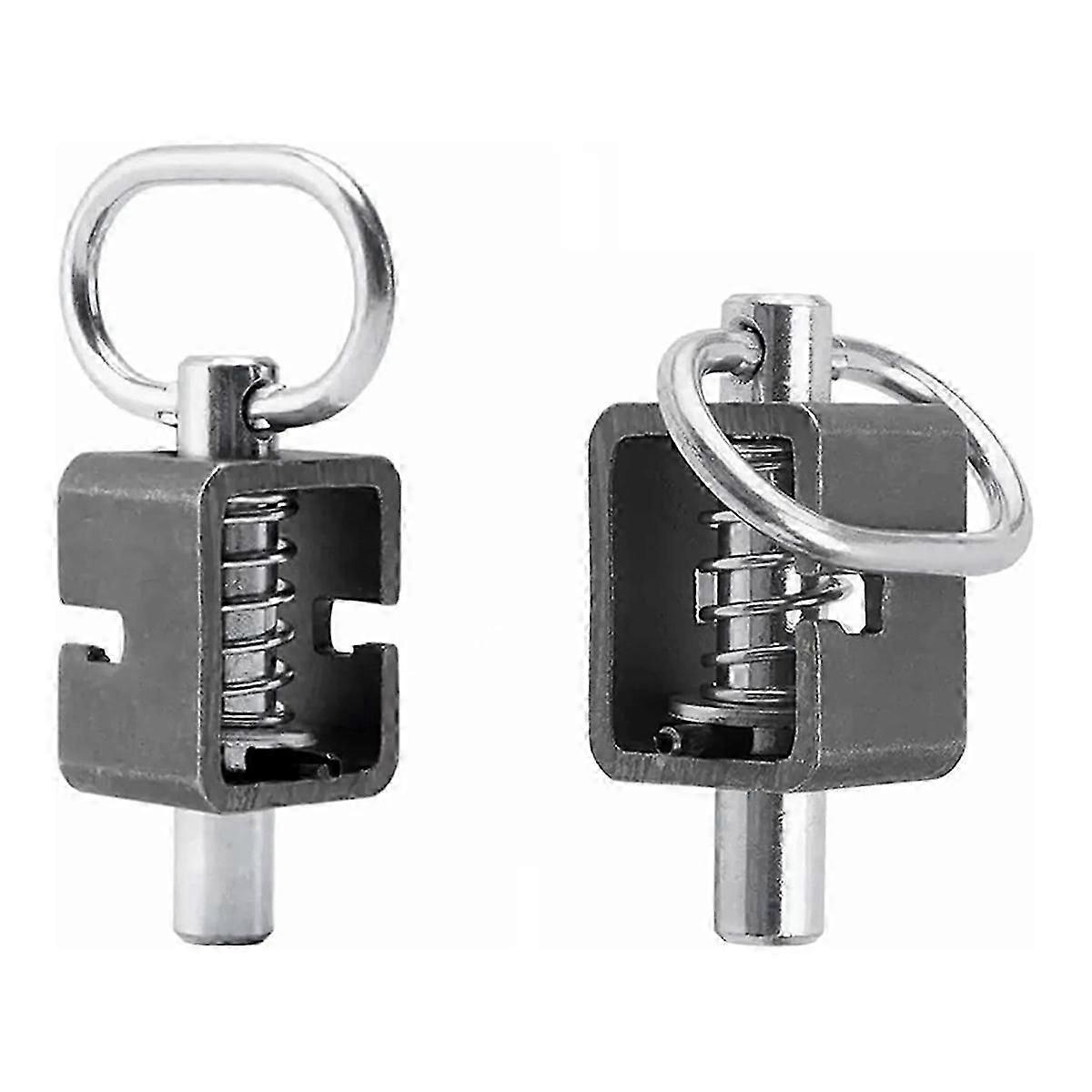 Weld-On 5/8" Trailer Gate Spring Latch Lock with Plain Tube, 2-Pack