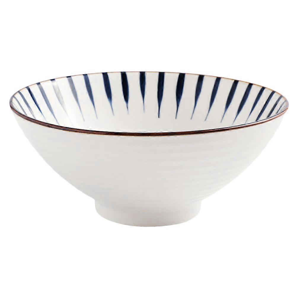 Creative Instant Noodle Bowl Ceramic Japanese Style Food Container 20.2X20.2X8.5CM Soup Bowl 1Pc