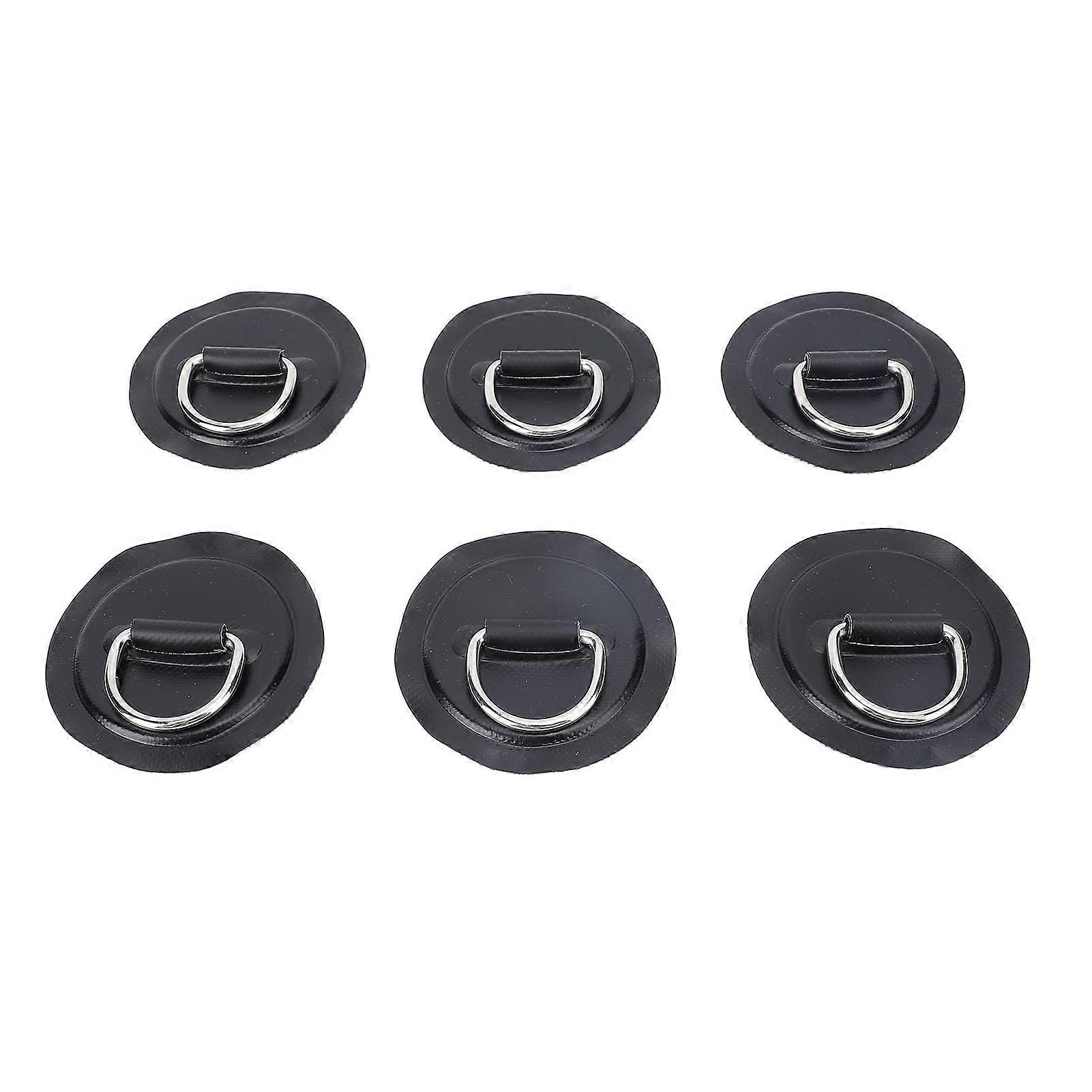 Drings for kayaks, stainless steel, Dpatch kit with rope and hook (Black)