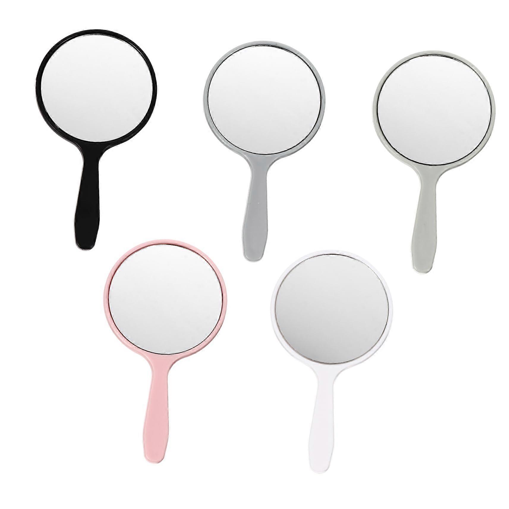 5piece set Makeup Mirrors in Round Shape With Handle Clear Reflection Compact Design Ideal For The Dressing Table Of Women