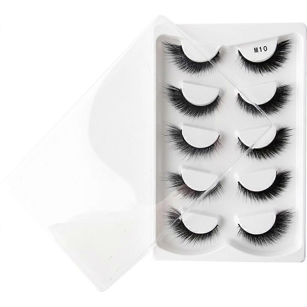 Maquillage Cils 3D Vison-Cils Fluffy-Soft Fragile Naturel Cross-Cils Extension de Cils Réutilisables Faux Cils Mink-False