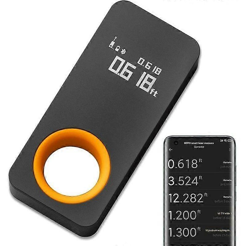 98ft Laser Distance Meter, Mini Portable Digital Laser, ±2mm Accuracy, Bluetooth, OLED Screen