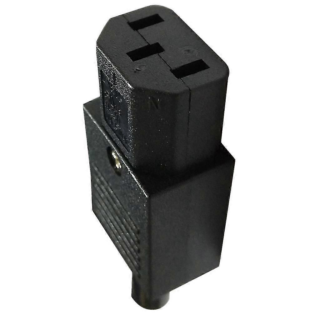 Rewirable AC Electrical Power Socket Female Plug IEC320 C13 C14 Black
