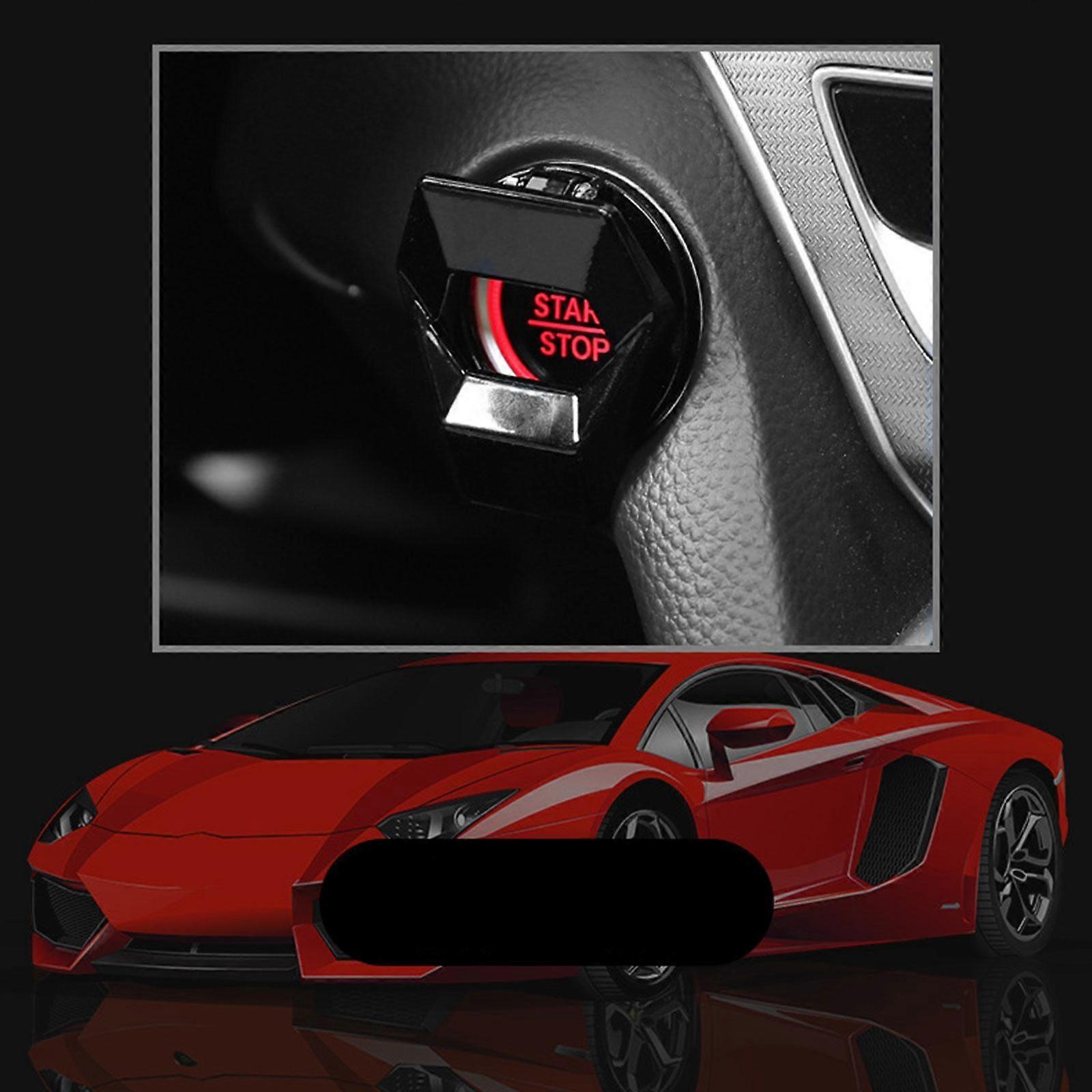 Premium Car Engine Start Button Cover Aluminum Alloy Anti-Scratch Easy Install Upgrade Interior Styling for Most Vehicles