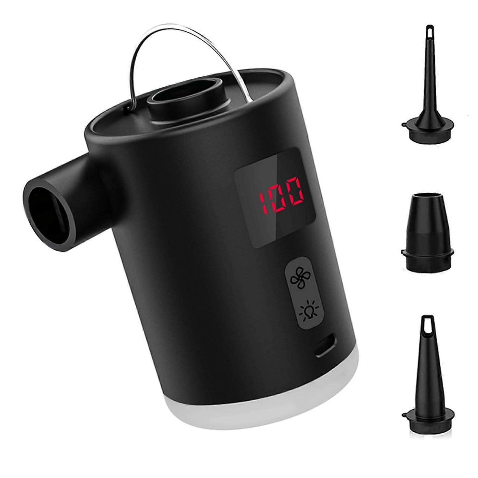Portable Air Pumps for Boats, Mattress, Inflatable Pumps, Paddle Board Pumps, Pool Floats, Camping Equipment, Black
