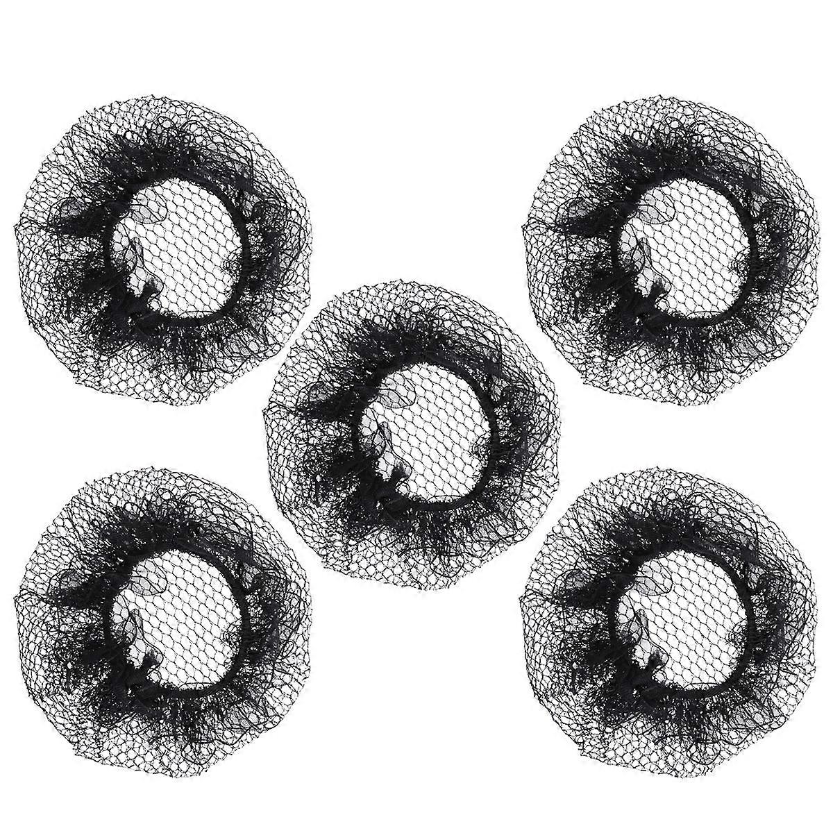 Dansehårnett for boller Elastisk Mesh Hårnett for Ballettforestilling 5 stk