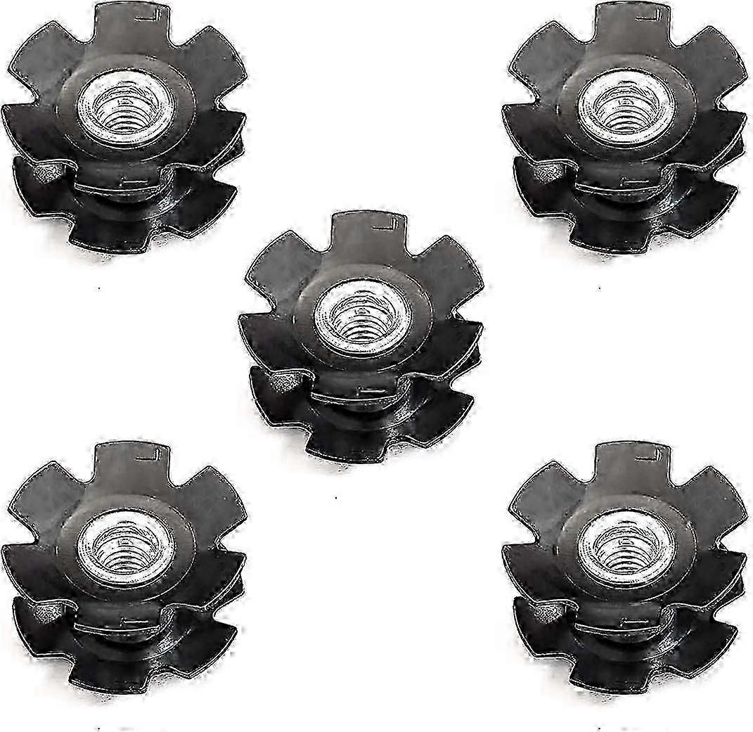 5 adet / torba Yıldız Somun Dağ ve Yol Bisikletleri için Uygun Çatal Boyutu için Kulaklık 1-1 / 8 (28.6mm)