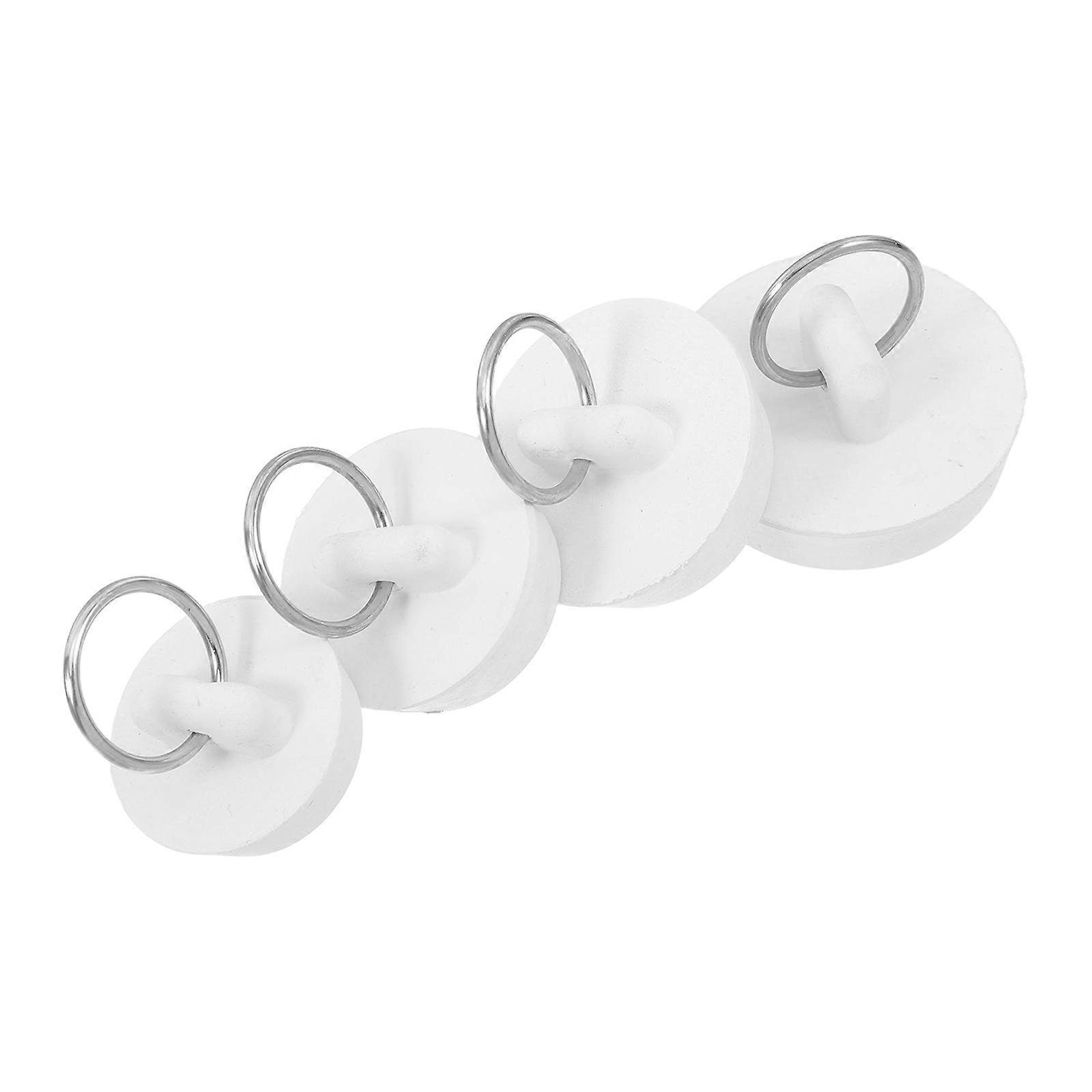 4pcs Rubber Drain Stoppers for Kitchen & Bathroom – Reliable Seal Sink Plugs for Bathtub, Laundry, and Sink Clogs