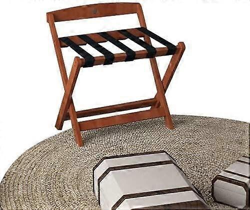 Guest room luggage rack, foldable suitcase stand, suitcase stand, foldable shelf, shoe rack, multifunctional, solid wood backrest, nylon strapping
