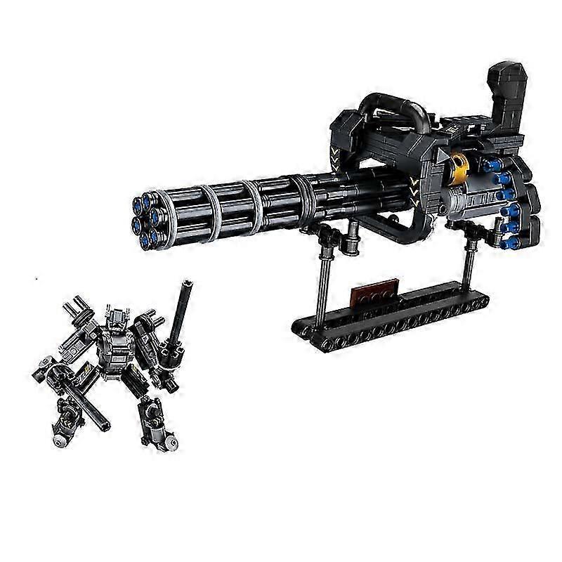 Gatling Transformer Mech Building Blocks toy