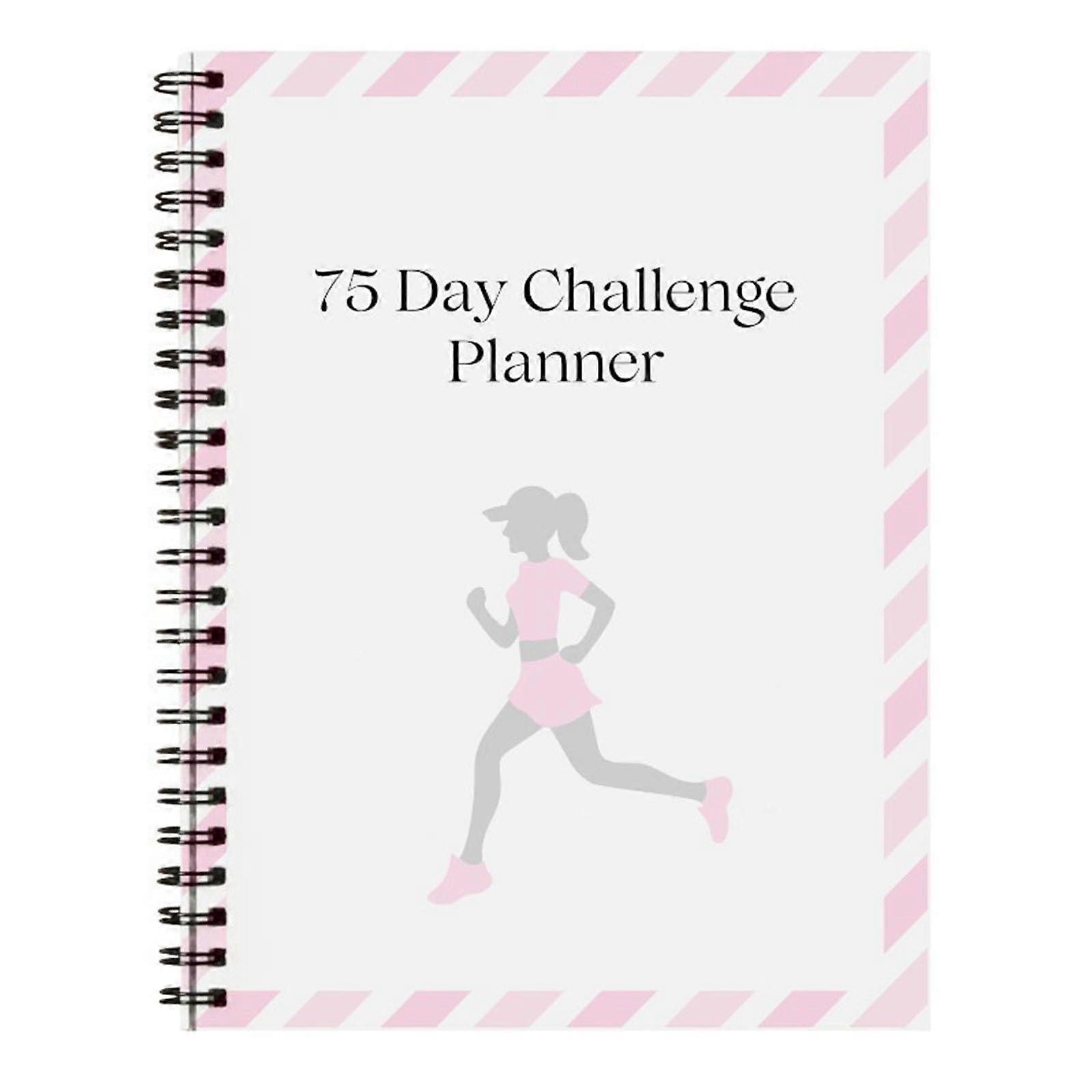 Planner Daily Journal And Fitness Diary With Diet Tracking Reading Log Spiral-Bound 21 x 14 cm Notebook