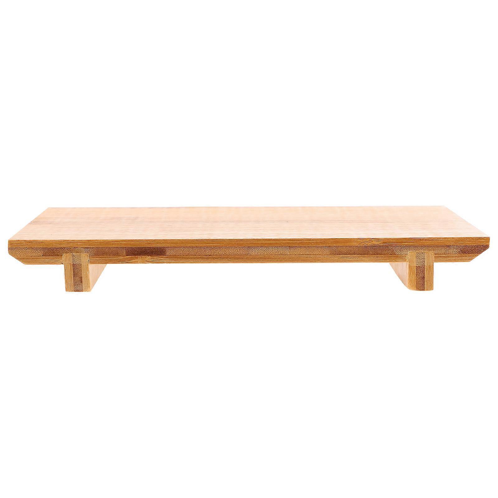 Delicate Bamboo Plate Japanese Style Home Users Serving Food Curved Shape 27.00X18.20X3.00CM 1Pcs