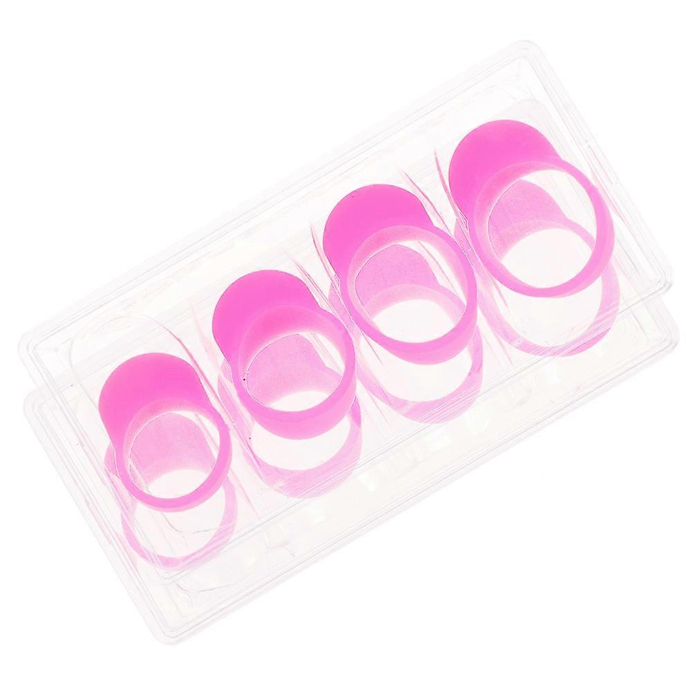 Steel Tongue Drum Musical Instruments Protective 8Pcs Pink Finger Sleeves For Practice