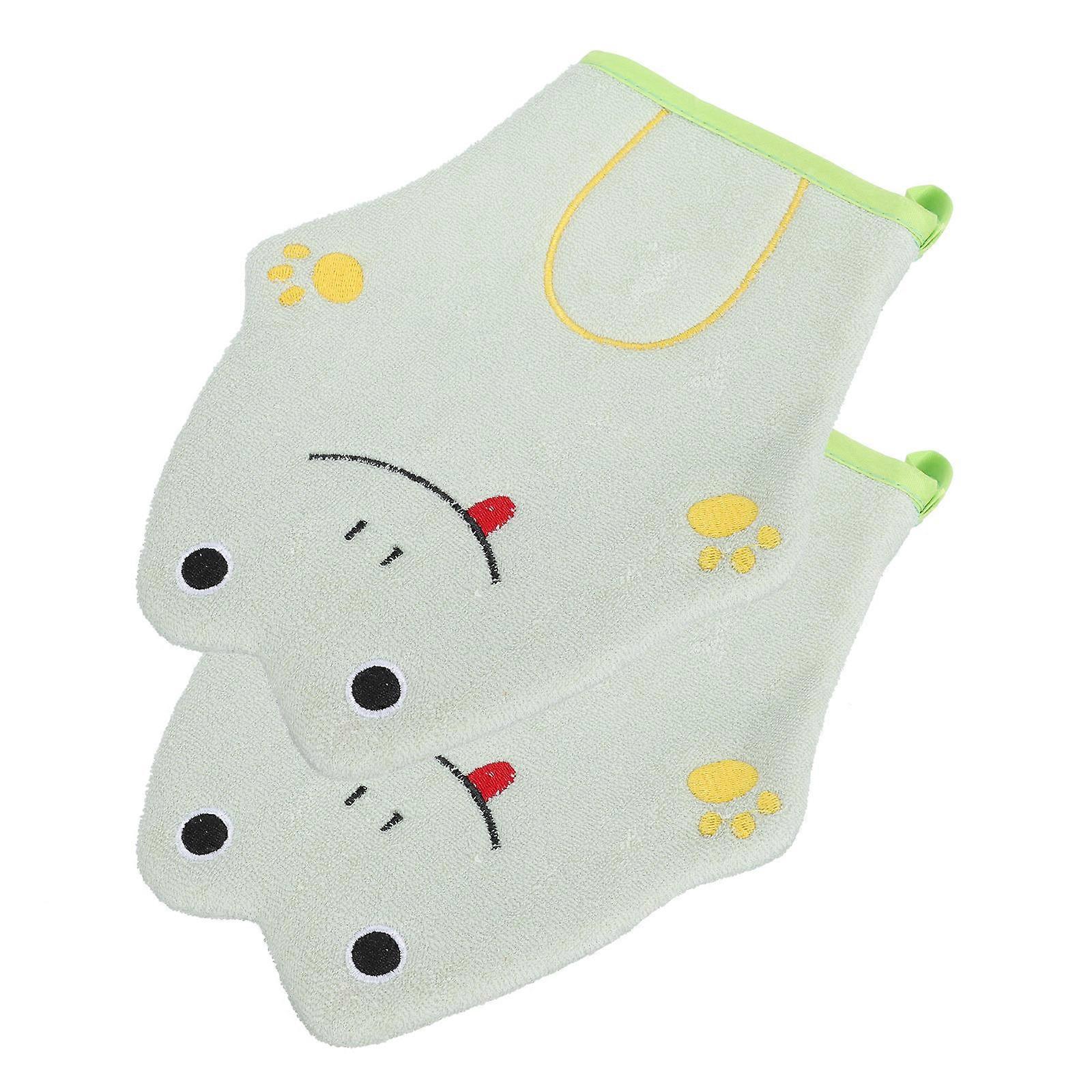 2pcs Cartoon Children's Bath Gloves Rubbing Towels Lovely Bathing Gloves