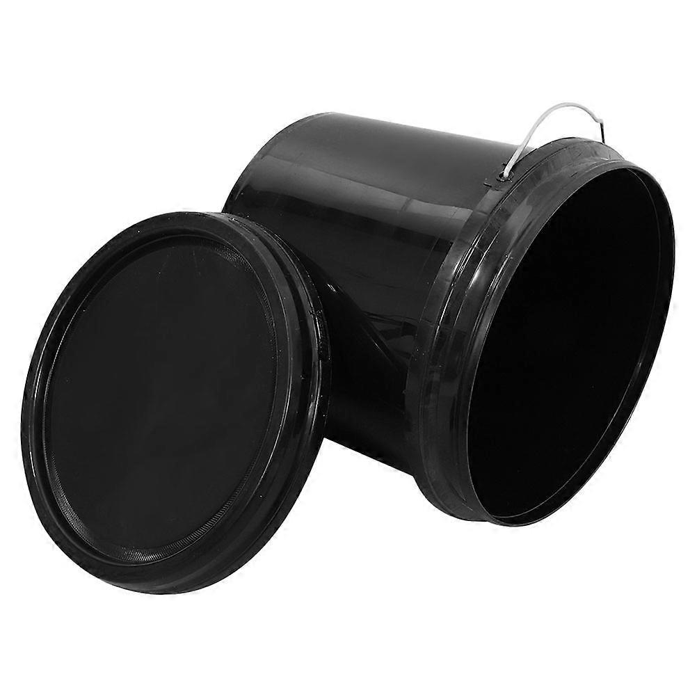 Heavy Duty Plastic Bucket with Lid for Storage Use Durable PP Material Black Color 5l Capacity