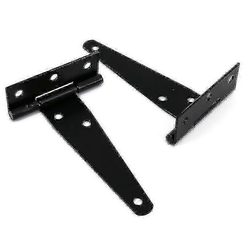 2pcs Rustic T-strap Shed Hinges Barn Door Hinges Black 120mm