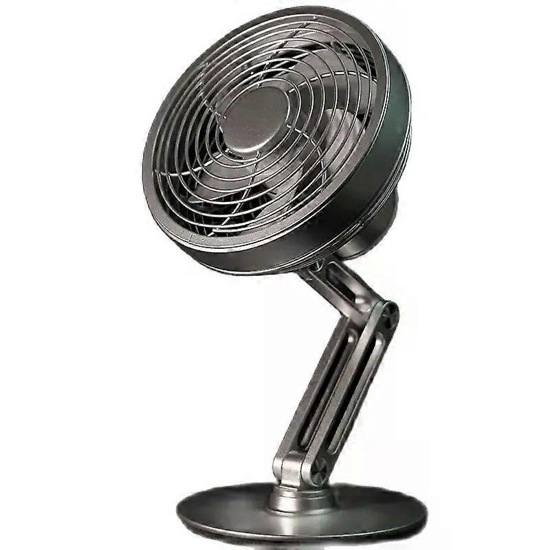 Textured metal desktop fan, a cool choice in summer, easily adjust the angle and wind speed, and easily control the fan