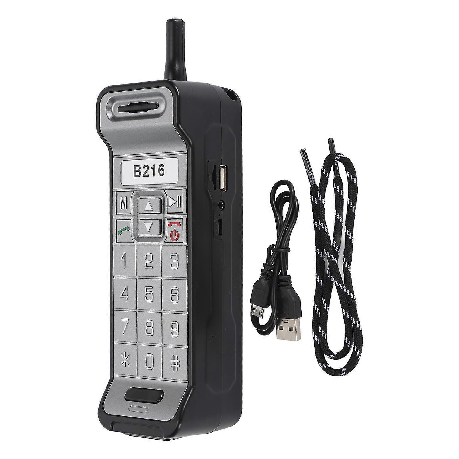 Retro Phone Bluetooth Speaker - Wireless, USB/AUX/Memory Card Input, FM Radio, Portable