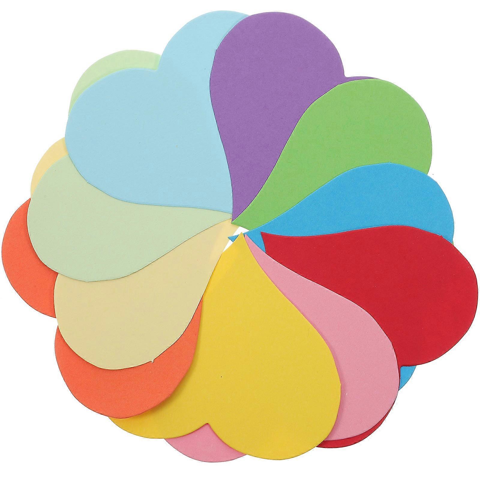 Heart Shaped Post Notes Memo Pads Classroom Projects Bright Color Indexing 100Pcs