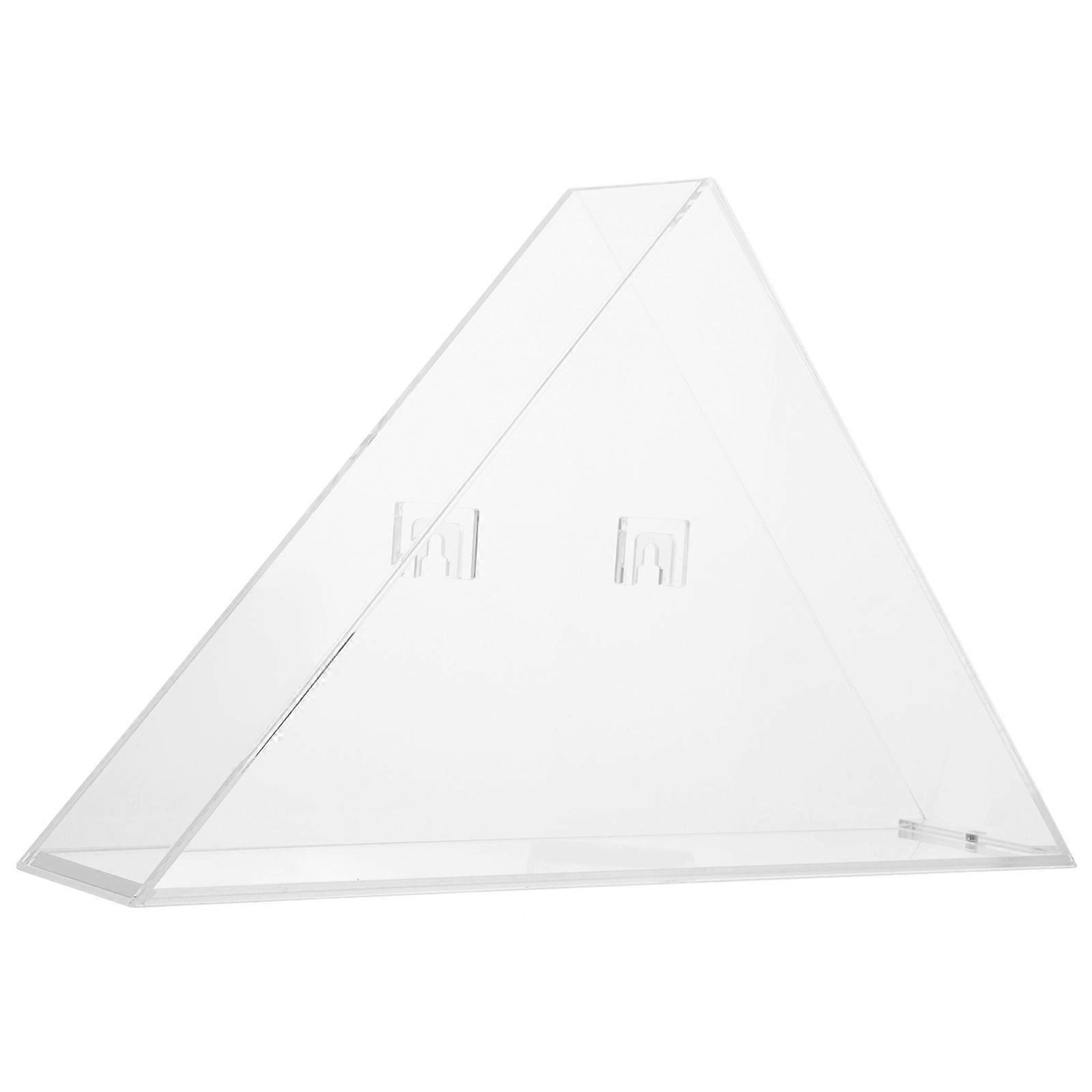 Wall Mounted Acrylic Flag Display Case for Storage Transparent Protective Cover with Triangular