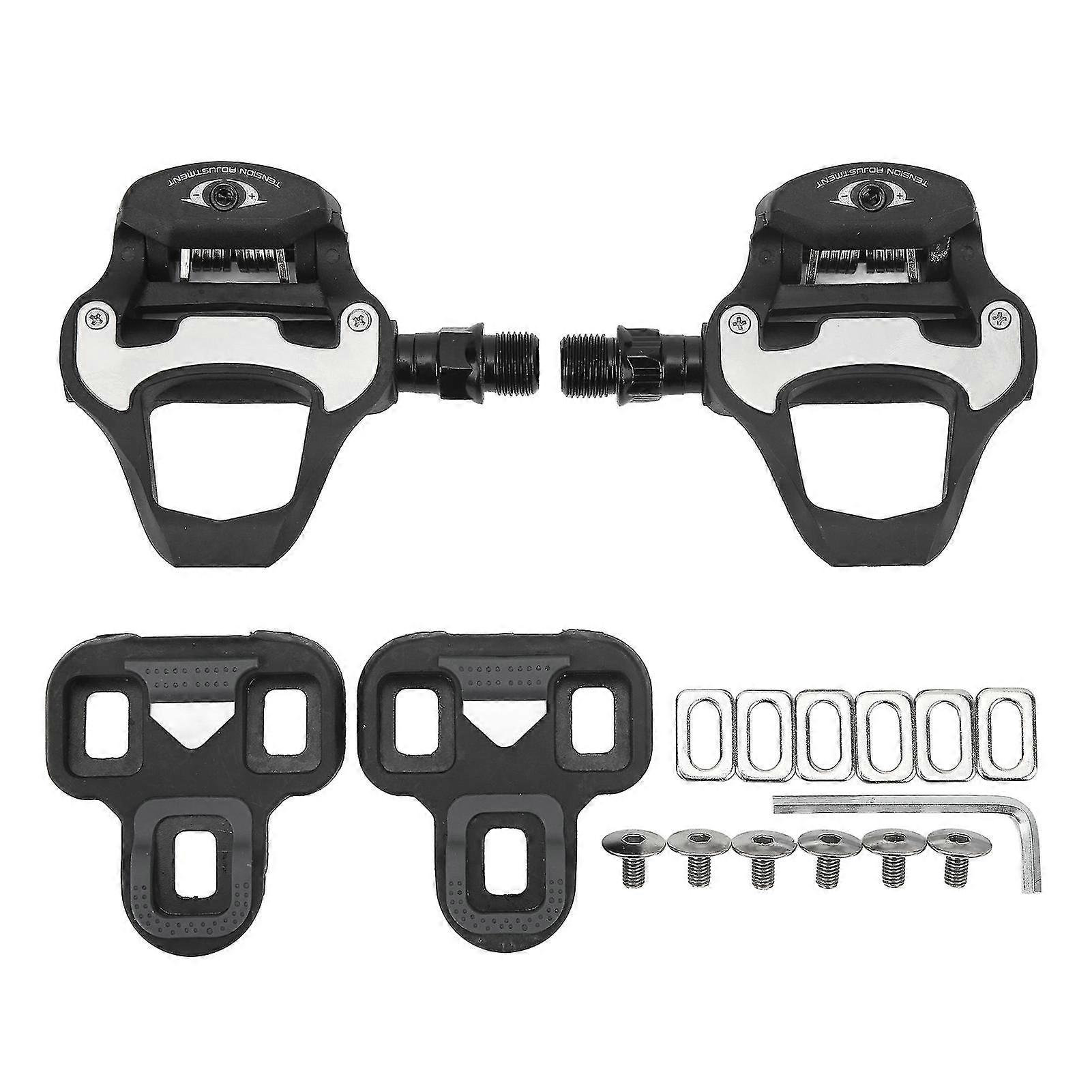 Heavy-Duty Self-Locking Bicycle Pedals with Wide Axle - Durable Nylon Road Bike Pedals for Enhanced Performance and Safety
