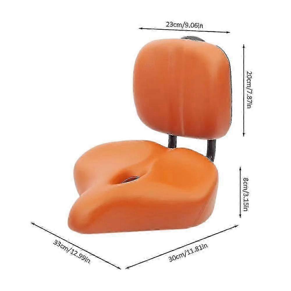 Wide Bike Seat Ebike Passenger Seat With Back Support Oversized Bicycle Saddle With Backrest And Shock Absorbing Memory Foam